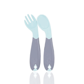 BabyJem Açılı Mama Kaşık Çatal Takımı 703 Yeşil