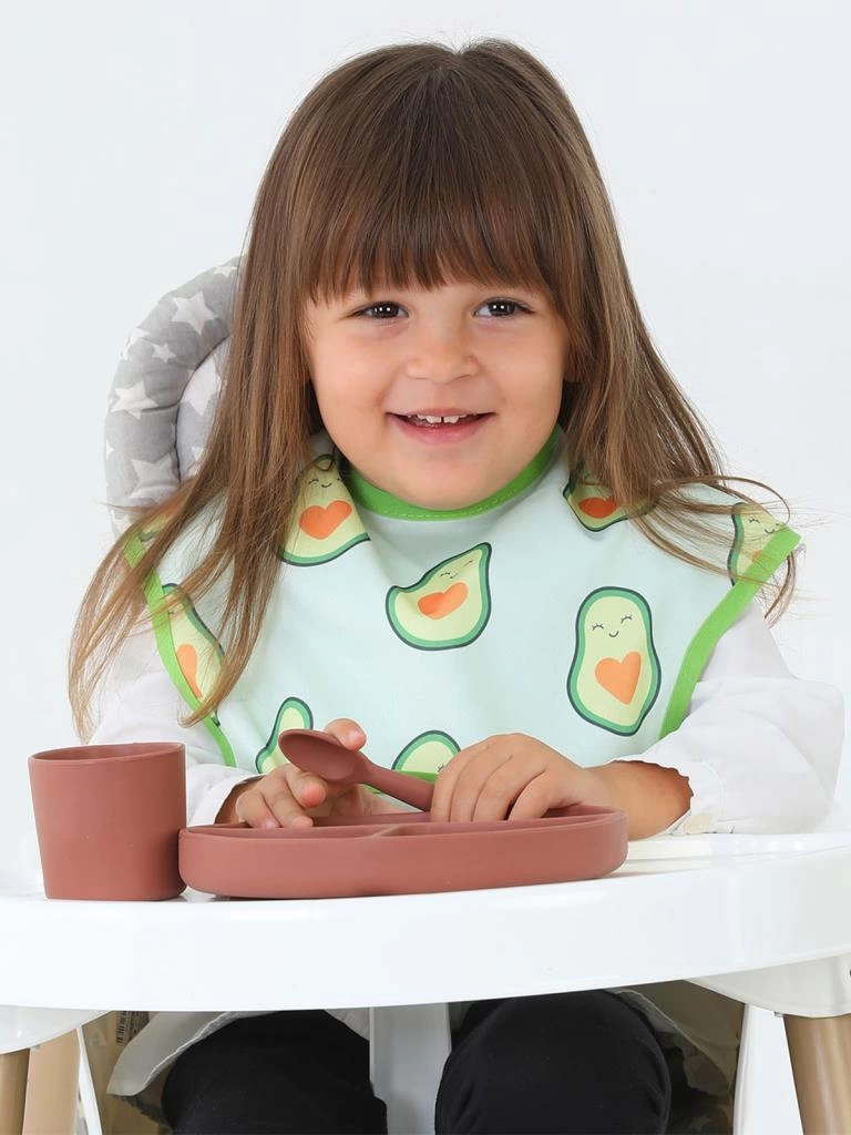 Avokado Desenli Kolsuz Önlük ile Eğitici Yemek Zamanı ve Leke Tutmaz Tasarım - Görsel 4