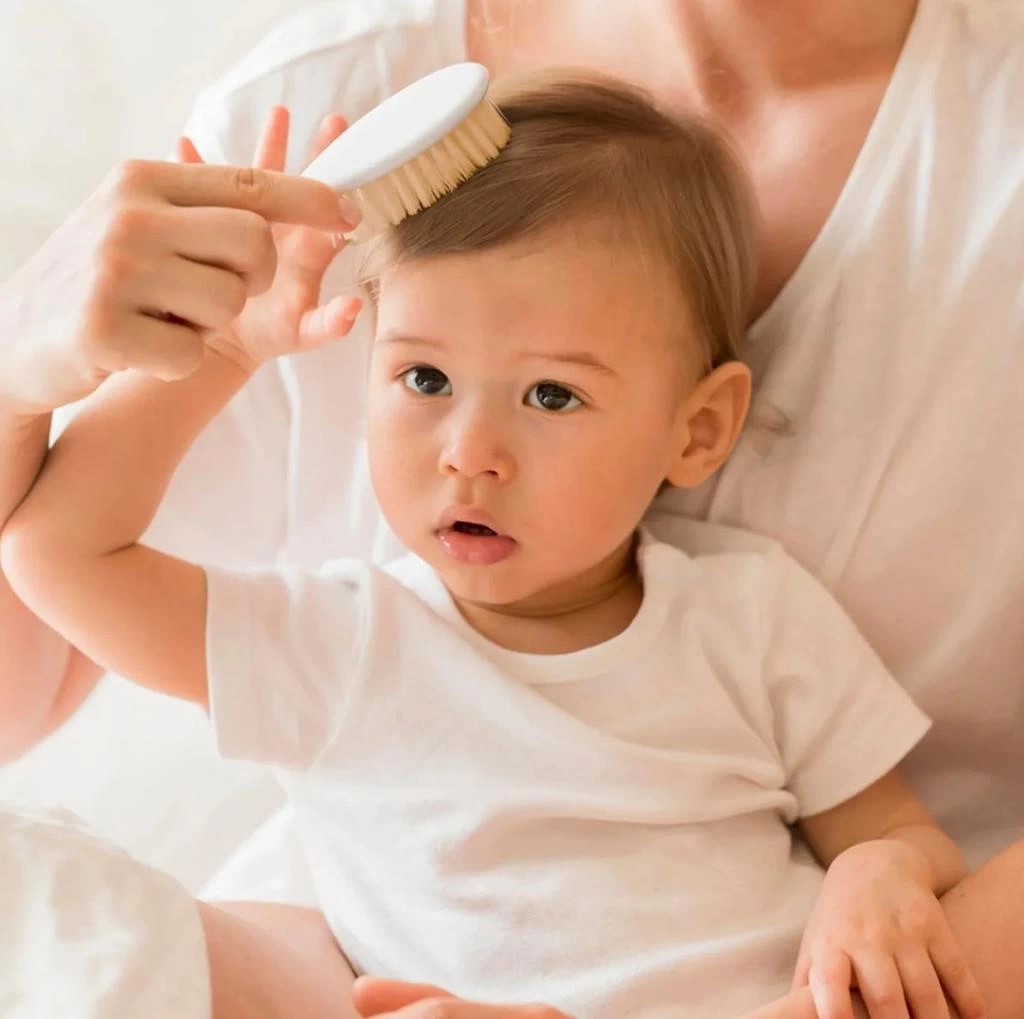 BabyJem Doğal Kıl Fırça Tarak Seti 519 Gri - Görsel 2