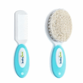 BabyJem Doğal Kıl Fırça Tarak Seti 519 Mavi