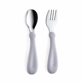 BabyJem Paslanmaz Çelik Çatal Kaşık Seti 522 Gri