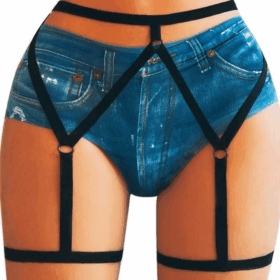 Bacak Bantlı Siyah Jartiyer TM1255