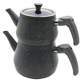 BAKALİT KULP GRİ GRANİT ÇAYDANLIK SET (K0)