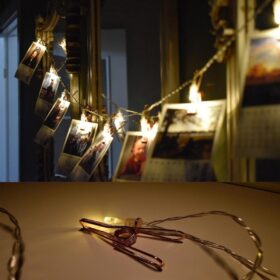 Bakır Renkli Led Işıklı Fotoğraf Asma Işık Süsleme Mandalları (K0)