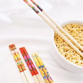 Bambu Chopstick Çubuk Yemek Çubuğu Yıkanabilir Tekrar Kullanılabilir (10 Çift- 20 Adet ) (K0)