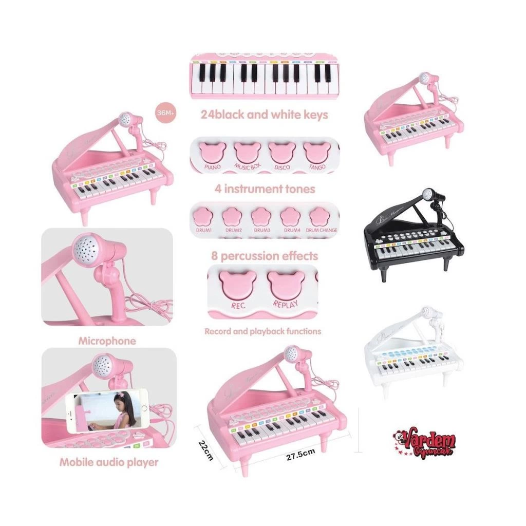 BAO-1505A 31 Tuşlu Mini Piano MP3 -Vardem - Görsel 5