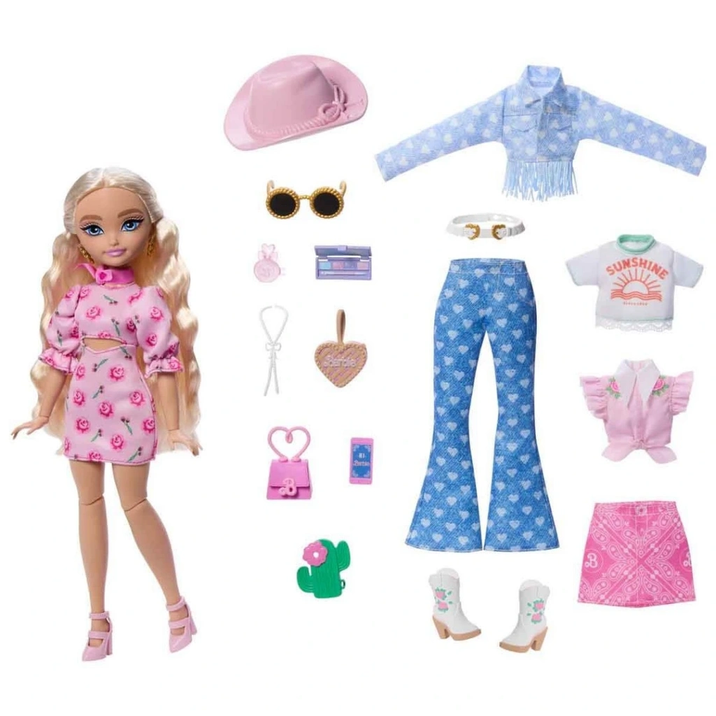 Barbie Dream Besties Festival Kombinleri Barbie Malibu Bebek ve Aksesuarları - Görsel 3