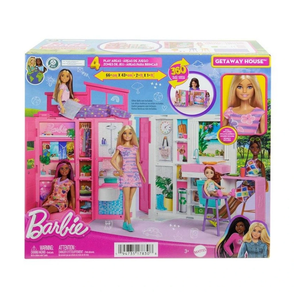 Barbie Portatif Evi Bebek ve Oyun Seti - Görsel 2