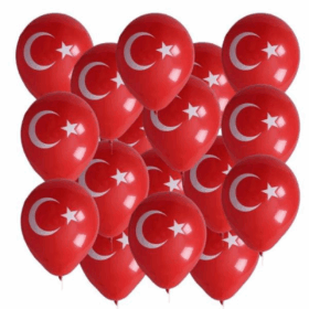BAYRAKLI BALON 12İNC 100 ADET (K0)