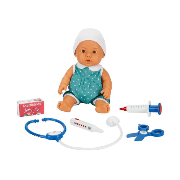 Çocuk Bebelou Doktor Zamanı Sesli Bebek - Görsel 4