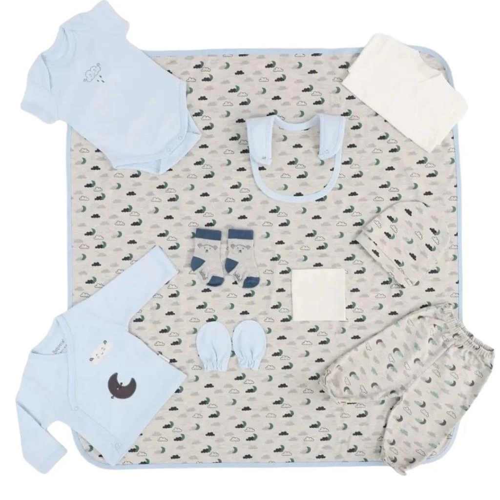 Bebitof Ay ve Bulut 10'Lu Hastane Çıkış Seti 10058 Mavi - Görsel 2