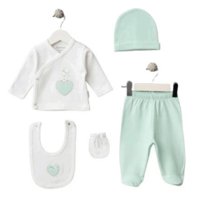 Bebitof Kalpli Tavşan 5'Li Zıbın Set 20091 Mint