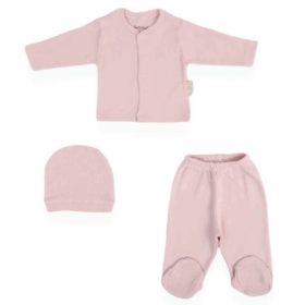 Bebitof Trio 3'Lü Bebek Takım 80150 Pudra