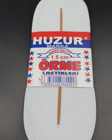 BEYAZ - 1.5CM PAÇA LASTİK YASSI GNİŞ 10MT. (K0)