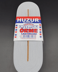 BEYAZ - 2.5CM PAÇA LASTİK GENİŞ 10MT. (K0)
