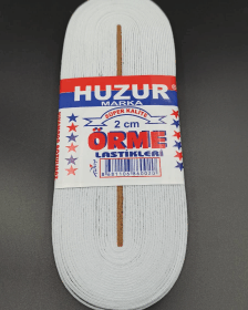 BEYAZ - 2CM PAÇA LASTİK YASSI GENİŞ 10MT (K0)