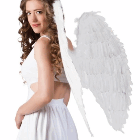 Beyaz Renkli Büyük Boy Melek Kanadı 55x80 cm