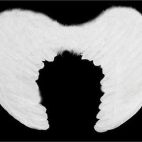 Beyaz Renkli Küçük Boy Bebek Melek Kanadı 30x45 cm