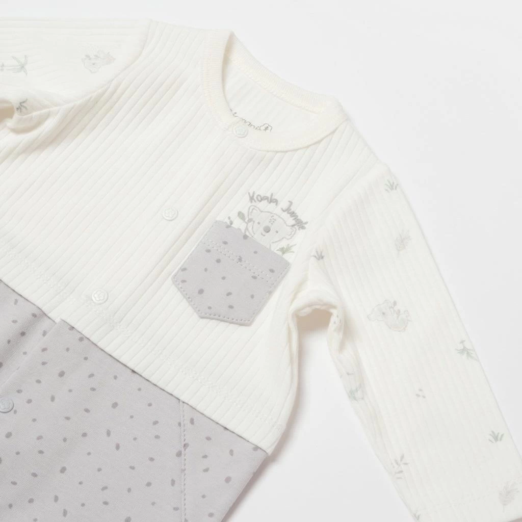 Bibaby Biorganic Koala Jungle Bebek Tulum 60733 Gri - Görsel 3