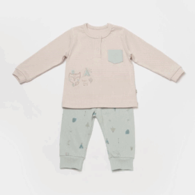 Bibaby Biorganic Modal Happy Forest 2'Li Takım 59781 Bej-Mint