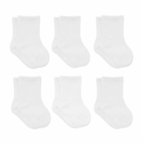 Bistyle 6lı Penye Düz Soket Çorap BS6008 Beyaz