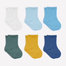 Bistyle Colors 6lı Penye Düz Soket Çorap BS6000 Saks