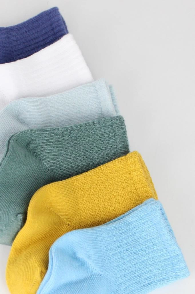 Bistyle Colors 6lı Penye Düz Soket Çorap BS6000 Saks - Görsel 5