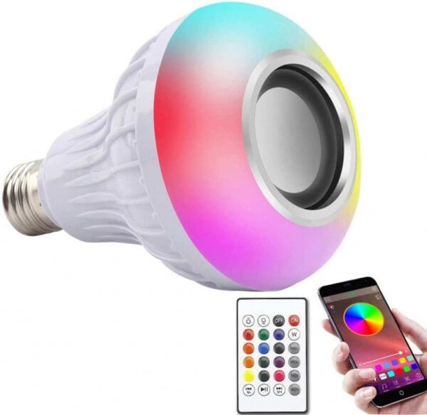 Bluetooth Hoparlör Akıllı Led Ampul Lamba (K0) - Görsel 3