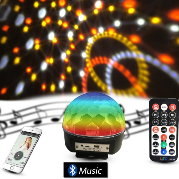 Bluetooth Sd Aux Usb Led Disko Lamba Topu Speaker (K0) - Görsel 3