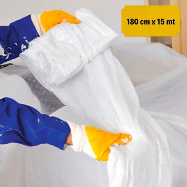 Boya Badana Eşya Koruma Hışır Örtüsü 180cm x 15 mt Yapışkanlı Hışır Örtü (K0) - Görsel 5