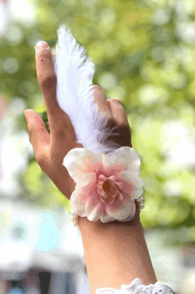 Çocuk Bride to be Nedime Gelin Bilekliği Tüy ve İnci Boncuk Detaylı Somon Renkli Bekarlığa Veda Partisi Bilekliği 10 Adet