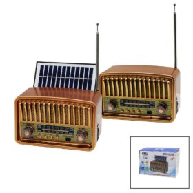 BT SOLAR PANELLİ - USB ŞARJLI BLUETOOTH - WİFİ  İBRELİ  FM RADYO MP3 USB - TF PLAYER 4V OUT - 5V IN RT-852 (K0)