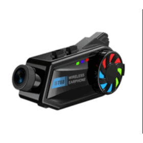 Bt68 Motosiklet Kask Bluetooth Kulaklık 1080p Kamera Ses Kontrolü Video Kayıt Özellikli İntercom