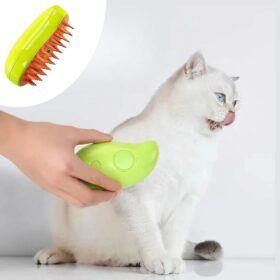 Buharlı Yumuşak Silikon Uçlu Kedi &amp;amp; Köpek Tüy Tarama Tarağı Yıkama Fırçası (K0)