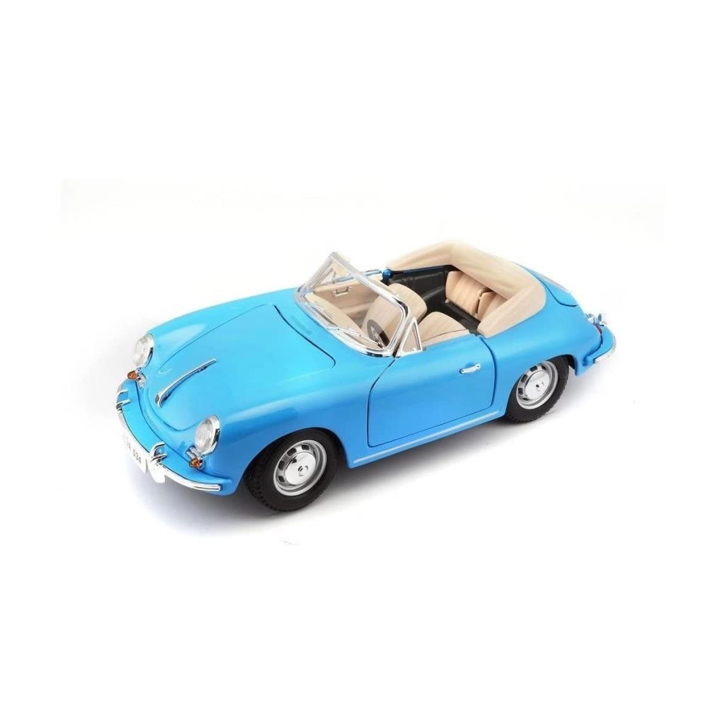 Burago 1:18 Porsche 356B Cabriolet 1961 Model Araba – Klasik ve Şık Koleksiyon Aracı - Görsel 5
