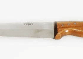 Bursa İnce Küt Kasap Bıçağı No:4, 20 Cm - Ahşap Sap