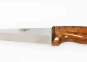 Bursa İnce Sivri Kasap Bıçağı No:3, 17 Cm - Ahşap Sap