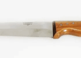 Bursa İnce Sivri Kasap Bıçağı No:4, 20 Cm - Ahşap Sap