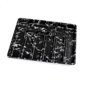 BÜYÜK - SİYAH - 7 BÖLMELİ ÇEKMECE İÇİ KAŞIKLIK 50X37CM (K0)