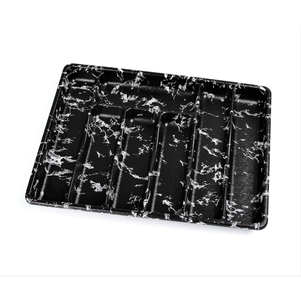 BÜYÜK - SİYAH - 7 BÖLMELİ ÇEKMECE İÇİ KAŞIKLIK 50X37CM (K0)