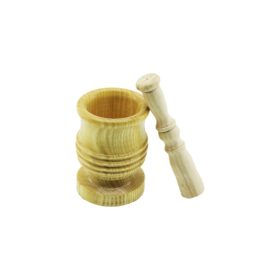 BÜYÜK BOY  LÜX AHŞAP HAVAN SARIMSAK DÖVECEK Ç: 8.3CM--D: 7CM--Y: 12CM FİLELİ AMBALAJ (K0)