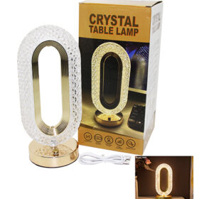 BÜYÜK OVAL 3 RENK LED DOKUNMATİK USB ŞARJLI MASA LAMBASI (K0)