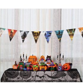 Cadılar Bayramı Halloween Flama Bayrak Banner Süs 8 li 3 Metre (K0)