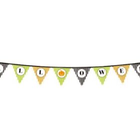 Cadılar Bayramı Kabak Temalı Halloween Yazılı Banner Süs Flama 3 Metre (K0)