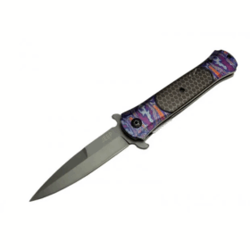 Çakı Mor 22 Cm Yarı Otomatik , Kemerlikli