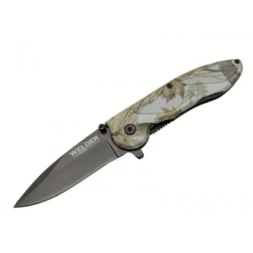 Çakı Yaprak Desenli 19,5 Cm Yarı Otomatik , Kemerlikli