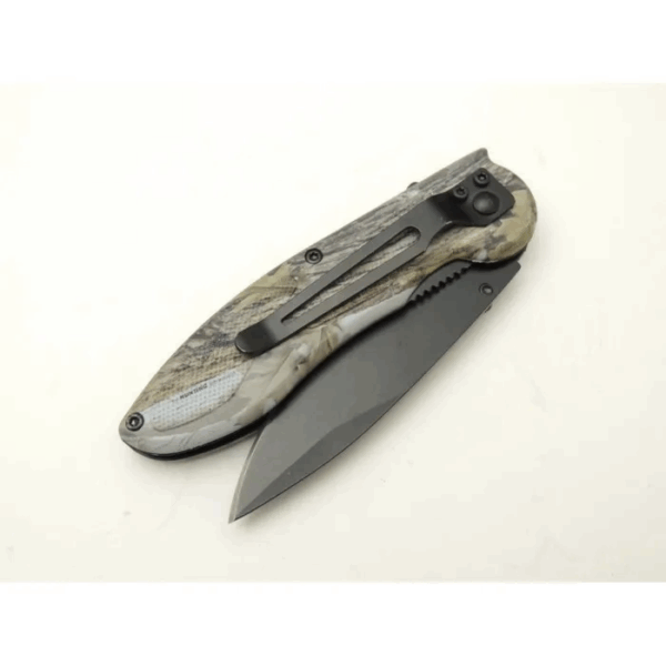 Çakı Yaprak Desenli 19,5 Cm Yarı Otomatik , Kemerlikli - Görsel 2