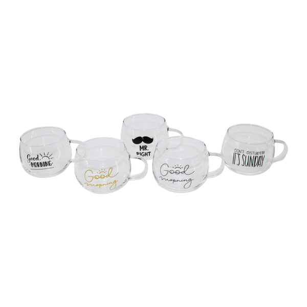 CAM KUPA BARDAK 350ML YAZI BASKILI TERMİSİL - ISIYA DAYANIKLI (K0)