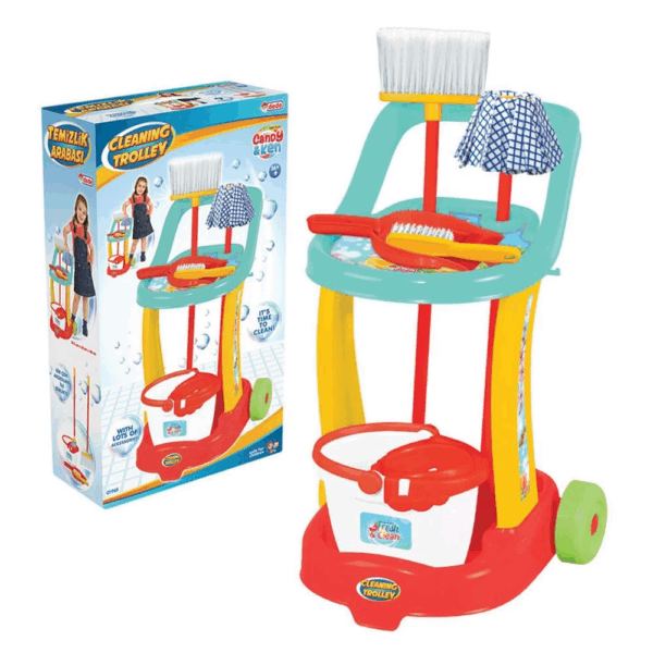 Çocuk Candy & Ken Temizlik Arabası Temizlik Oyun Seti