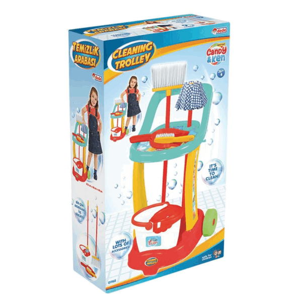 Çocuk Candy & Ken Temizlik Arabası Temizlik Oyun Seti - Görsel 2
